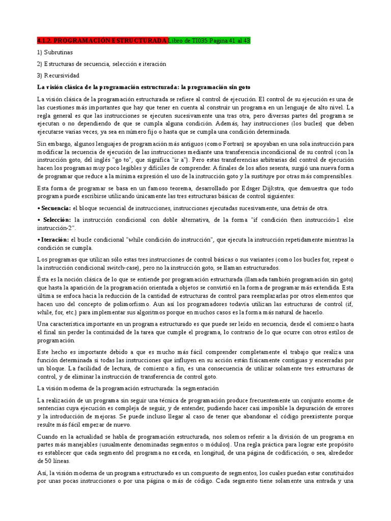 Programación Estructurada: Conceptos Clave | PDF | Programación de ...