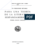 Fernández Retamar - para Una Teoría de La Literatura Hispanoamericana