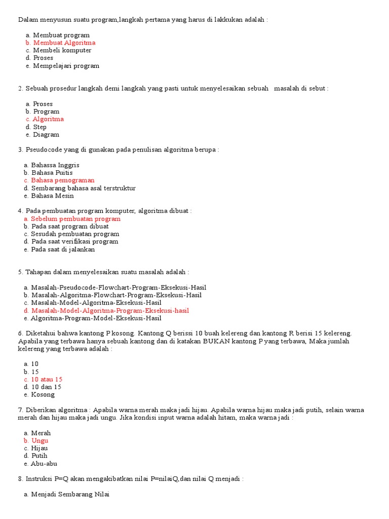 01 Soal Pemograman Dasar Kelas X Tkj Semester Genap Doc