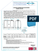 Scheda Tecnica Serbatoio Acqua Valigia