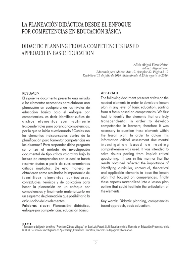 Elementos Clave en Planeación Didáctica | PDF | Evaluación | Plan de ...