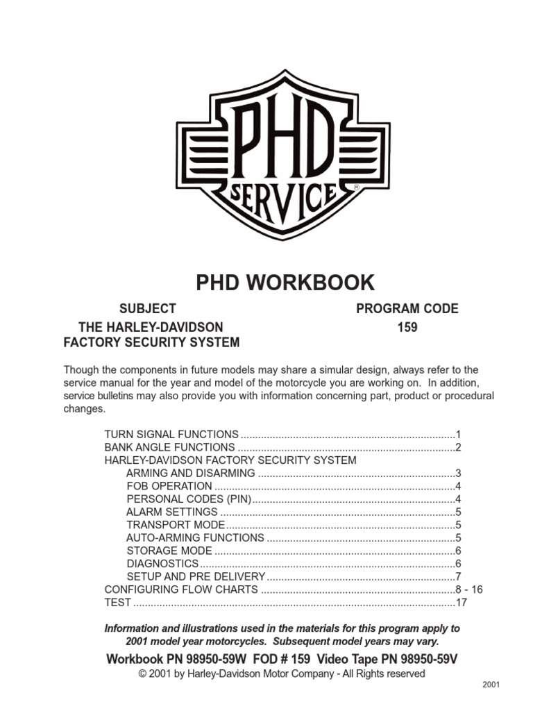 2001 Hd Security System Setup And Testing Security Alarm Motorcycle