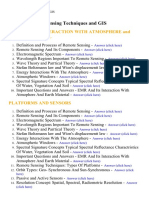 Remote Sensing Techniques and GIS - Lecture Notes, Study Material and Important Questions, Answers