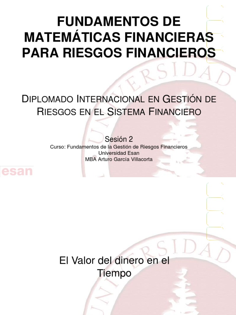 Fundamentos de Matemáticas Financieras | PDF | Interés | Tasas de interés