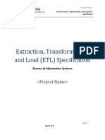 Extraction, Transformation, and Load (ETL) Specification