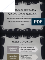 Beriman Kepada Qada' Dan Qadar