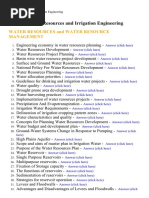 Water Resources and Irrigation Engineering - Lecture Notes, Study Material and Important Questions, Answers