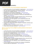 Plant Biochemistry - Lecture Notes, Study Material and Important Questions, Answers