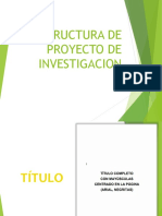 Estructura de Proyecto de Investigacion