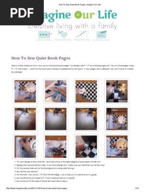 How to Sew Quiet Book Pages _ Imagine Our Life