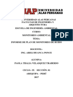 Informe de Monitoreo Ambiental de Ruido, Paola Velasquez