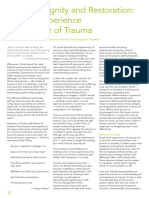Towards Dignity and Restoration: A Lived Experience Perspective of Trauma