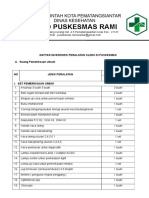 EP 1.2. Daftar Inventaris Peralatan Klinis Di Puskesmas