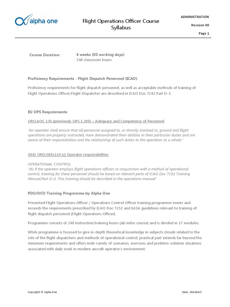 Flight Dispatcher Course | PDF | Business