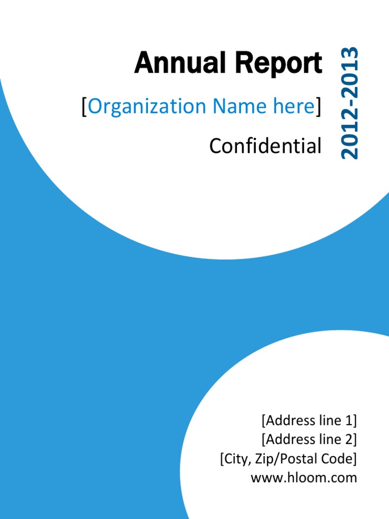 Blue Annual Report Title Page Template | PDF | Career & Growth | Business