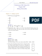 OSK SMP 2011: Pembahasan Soal Matematika