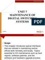 Unit 7 Maintenance of Digital Switching Systems