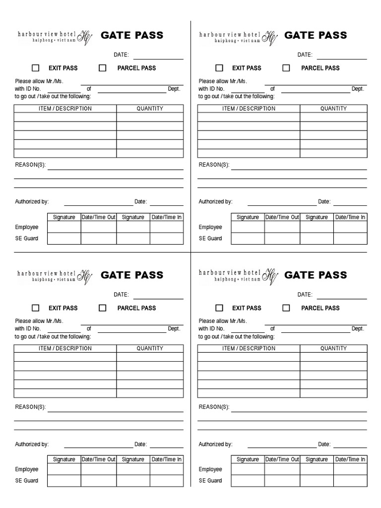 Gate Pass Gate Pass: C C C C | PDF