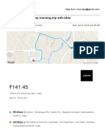 (Personal) Your Monday Morning Trip With Uber: Mon, Apr 9, 2018 at 9:05 AM