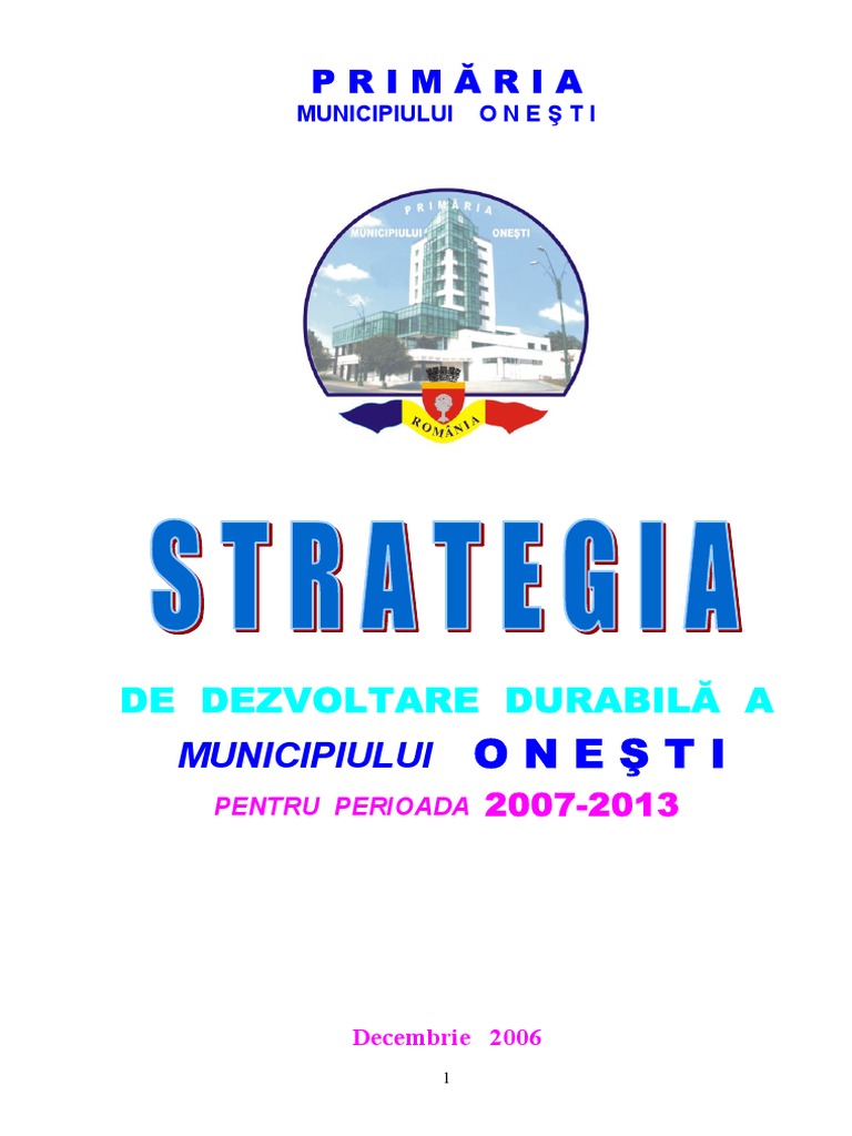 Strategie Dezvoltare Onesti