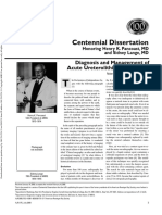 Centennial Dissertation: Diagnosis and Management of Acute Ureterolithiasis