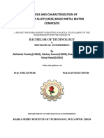 Synthesis and Characterization of Aluminium Alloy (Lm26) Based Metal Matrix Composite