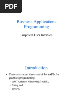 Business Applications Programming: Graphical User Interface