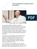 El Papa Francisco Propone 3 Pasos para Descubrir La Vocación - ACI Prensa