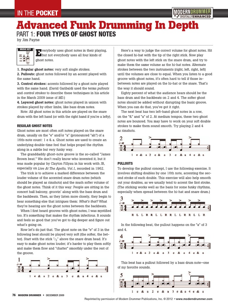 Advanced Funk Drumming in Depth PDF Drum Kit Funk
