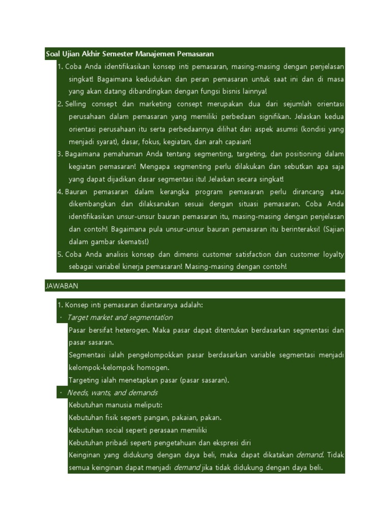 Contoh Soal Uts And Uas