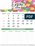 Calendario Del Valle Diseño Imprimibles Listos