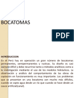 BOCATOMAS: Diseño y problemas