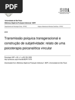 Transmissao Psiquica Transgeracional e Construcao de Subjetividade 2009