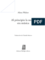 ALISSA WALSER Al Principio La Noche Era Música PDF