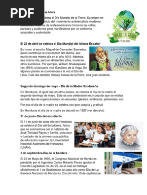 22 De Abril Dia De La Tierra Honduras