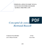 Conceptul de Cunoaștere La B.russell