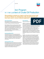 Bioremediation Program in The Context of Crude Oil Production