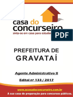 Apostila Prefeitura de Gravatai 2017 Agente Administrativo II