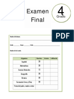 4to Grado - Examen Final (2017-2018)