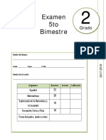 2do Grado - Examen Bloque 5 (2017-2018)