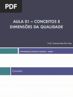 Aula 01 - Conceitos e Dimensões Da Qualidade