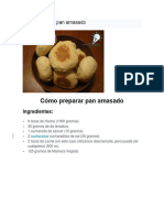 Cómo Preparar Pan Amasado