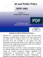 Statecraft and Public Policy MPP-1001: Health Policy of Pakistan