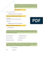 Exercícios CDB Adicionais Resolvidos