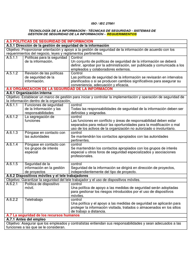 ISO 27001 Controles | Seguridad y privacidad en línea | La seguridad ...