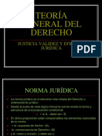 Teoría General Del Derecho: Justicia Validez Y Eficacia Juridica