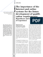 The Importance of The Internet and Online Systems For The Future Development of Qualifi-Cation Requirements
