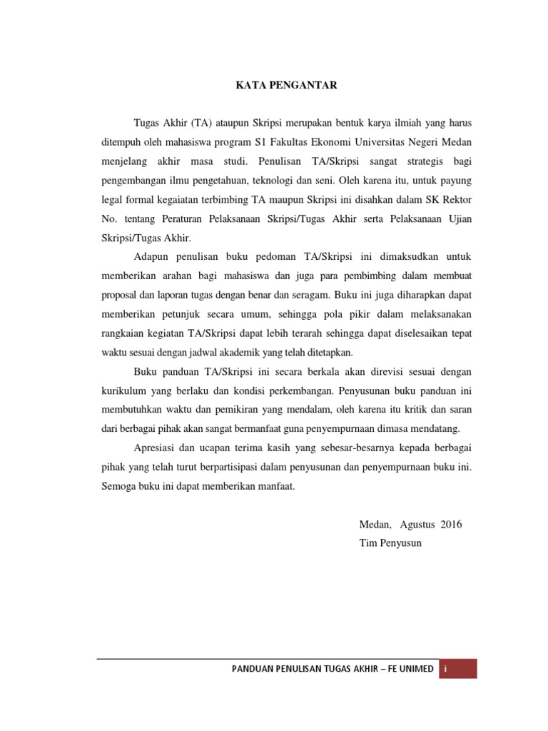 Pedoman Tugas Akhir Universitas Negeri Medan Pdf