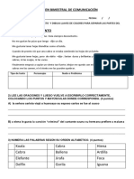 Examen Bimestral de Comunicación