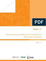 Lineamientos Generales Para La Presentacion Del Examen de Estado Saber 11 2017 1 v2